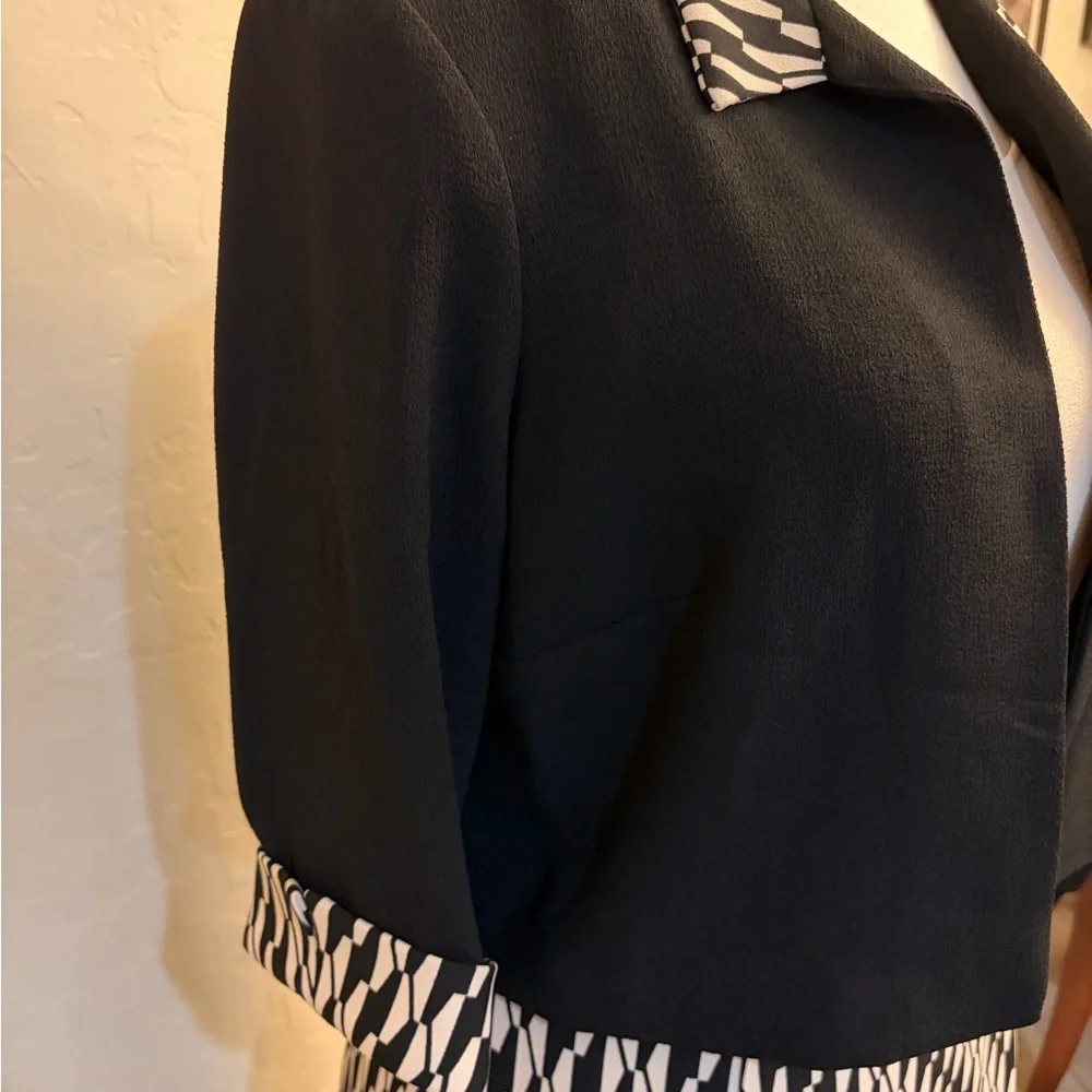 Danny & Nicole Black and Beige Dress/Jacket Set - Picture 2 of 6